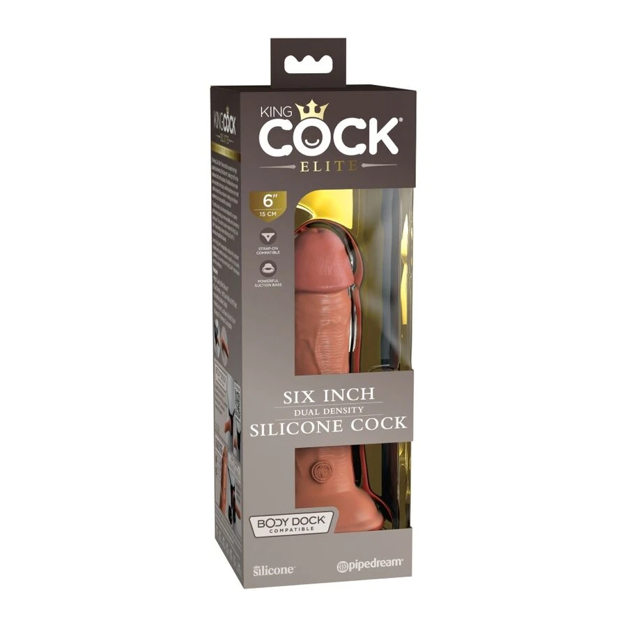 KING COCK - ELITE DILDO REALISTICO IN SILICONE 15.2 CM CARAMEL